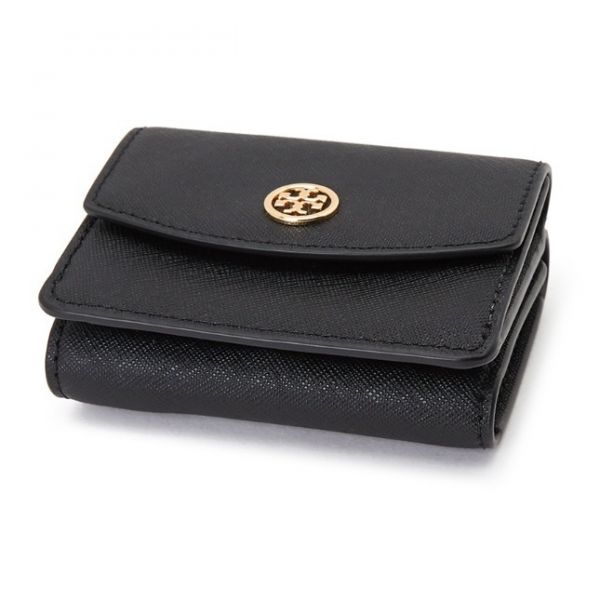 Tory Burch Robinson Tri-Fold Mini Wallet  Tory Burch Marion series mini wallet 荔枝紋牛皮三折短夾
