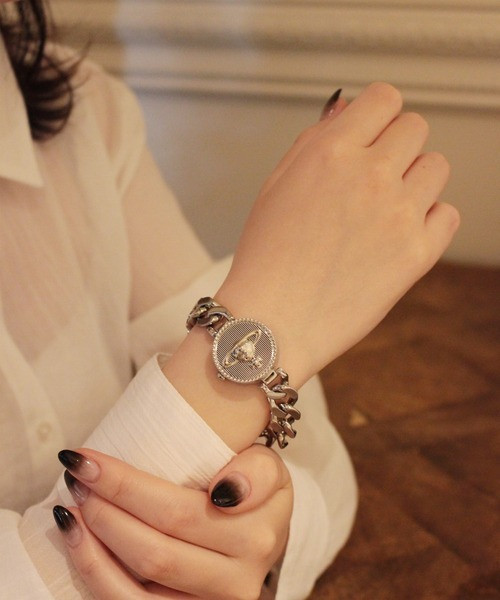 日本 Vivienne Westwood 西太后鏈條手錶 淡金 日本 Vivienne Westwood 西太后鏈條手錶 淡金