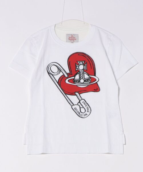 日本 vivienne westwood 有機棉針織安全別針心型印花經典T卹 日本 vivienne westwood 有機棉針織安全別針心型印花經典T卹