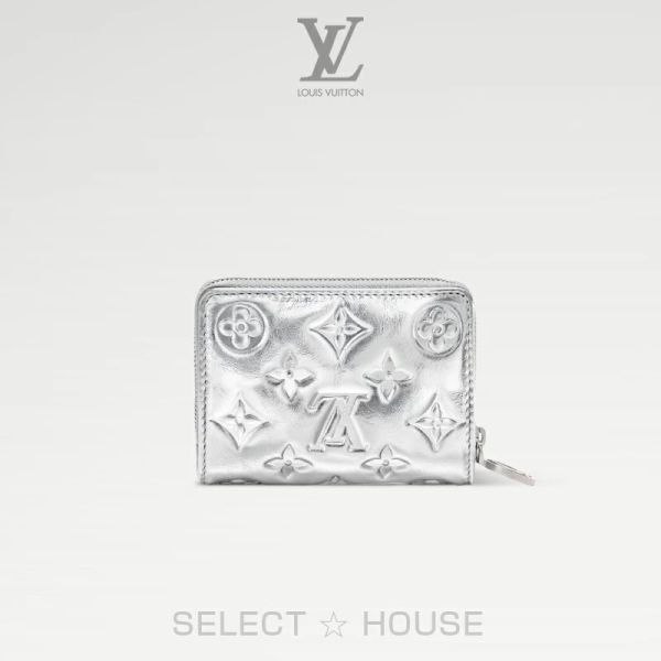 日本限定 LV M26768 ﻿銀色拉鍊短夾 日本限定 LVM26768 ﻿銀色拉鍊短夾