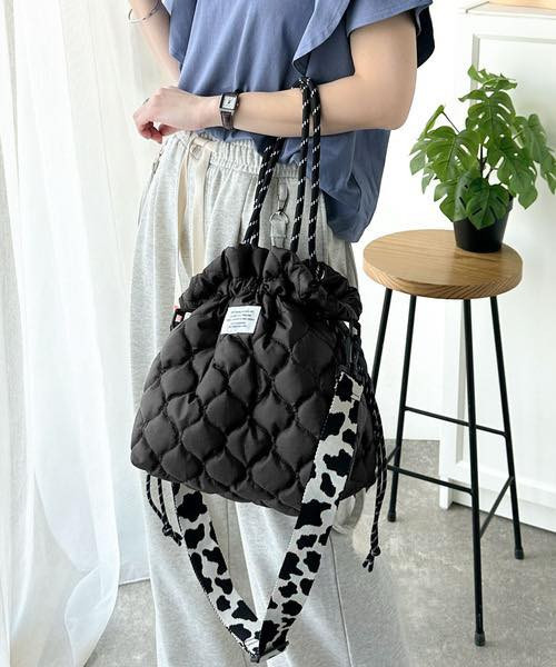 日本 JaVa Collaboration 2 way 絎縫抽繩袋 日本 JaVa Collaboration 2 way 絎縫抽繩袋