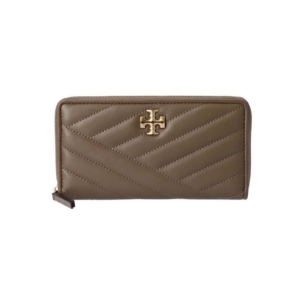 現貨-Tory Burch Kira人字形縫金屬logo拉鏈長夾(共二色) TB包
