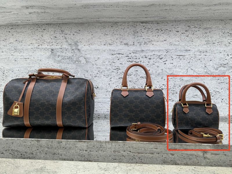 日本 CELINE Triomphe 帆布 MINI BOSTON 標誌印花迷你波士頓包 日本 CELINE Triomphe 帆布 MINI BOSTON 標誌印花迷你波士頓包