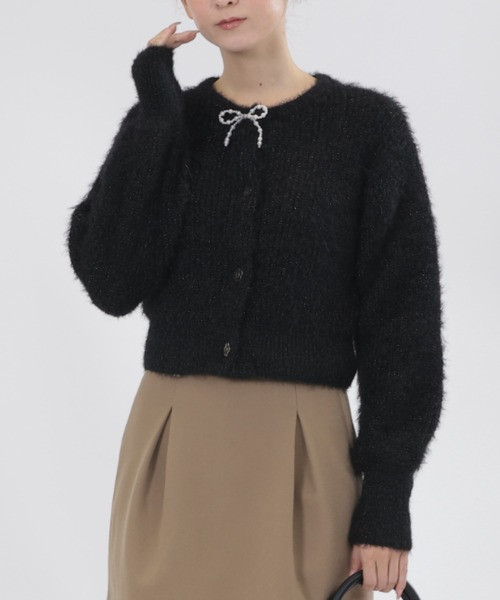 日本MARY QUANT 珍珠絲帶開襟衫 日本MARY QUANT 珍珠絲帶開襟衫