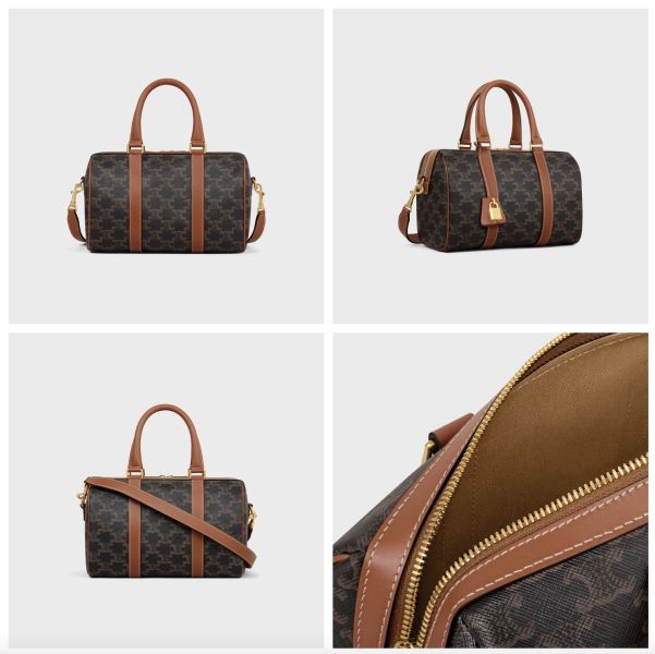 日本 CELINE Triomphe 帆布 MINI BOSTON 標誌印花中號波士頓包 日本 CELINE Triomphe 帆布 MINI BOSTON 標誌印花中號波士頓包