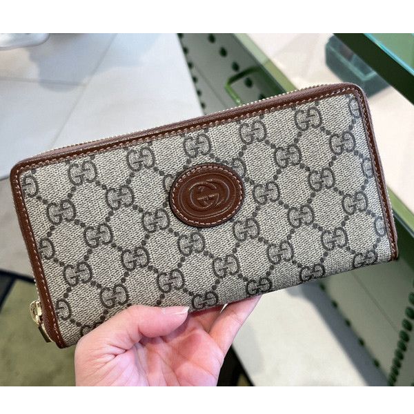 GUCCI Interlocking 老花拉鍊長夾 GUCCI,老花,拉鍊,長夾