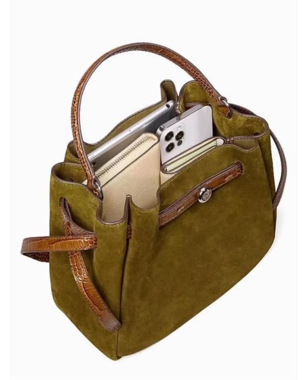 Tory Burch Romy麂皮水桶包(售價已折) Tory Burch Romy麂皮水桶包