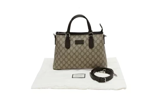 日本 GUCCI  GG 手包 PVC 皮革 淺褐色 深棕色 兩用款 日本 GUCCI  GG 手包 PVC 皮革 淺褐色 深棕色 兩用款