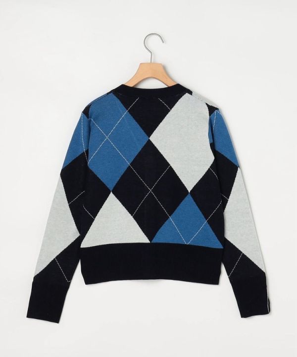 日本NOLLEY'S MALL 阿蓋爾提花V領開衫 日本NOLLEY'S MALL 阿蓋爾提花V領開衫