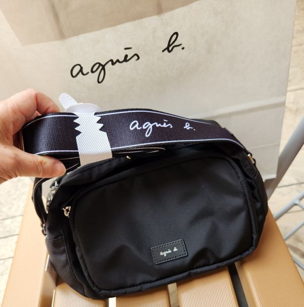 日本agnes b logo背帶 斜背包 日本agnes b logo背帶 斜背包