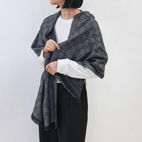 GUCCI大GG LOGO雙面羊毛圍巾(售價已折) GUCCI大GG LOGO雙面羊毛圍巾