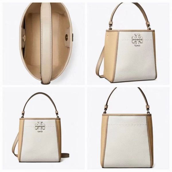 TORY BURCH  MCGLOW  撞色小號水桶包 TORY BURCH  MCGLOW   牛仔布小號水桶包