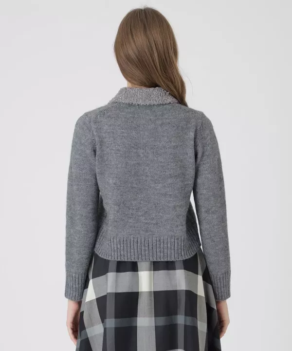 日本 BLUE LABEL 毛茸茸的羊駝毛亮片彩色針織衫 日本 BLUE LABEL 毛茸茸的羊駝毛亮片彩色針織衫