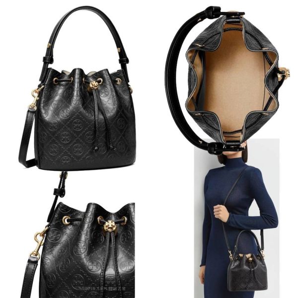Tory Burch T Monogram Leather Bucket Bag牛皮水桶包(售價已折) Tory Burch T Monogram Leather Bucket Bag牛皮水桶包