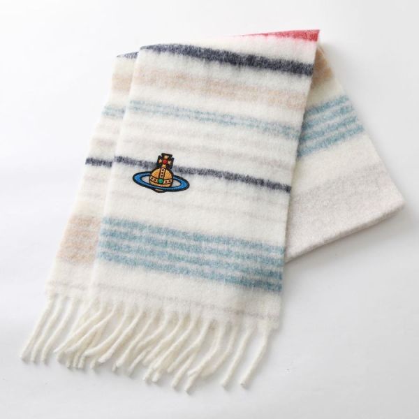 日本Vivienne Westwood 撞色條紋圍巾 日本Vivienne Westwood 撞色條紋圍巾