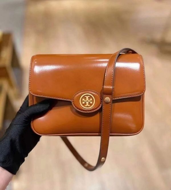 Tory Burch Robinson Spazzolato Convertible Sholder Bag褐色 日本代購-Tory Burch Robinson Spazzolato Convertible Sholder Bag