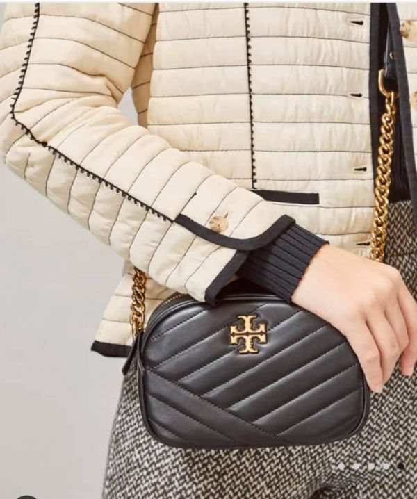 TORY BURCH Kira 小號羊皮相機包/斜背包黑色 Tory Burch ,相機包