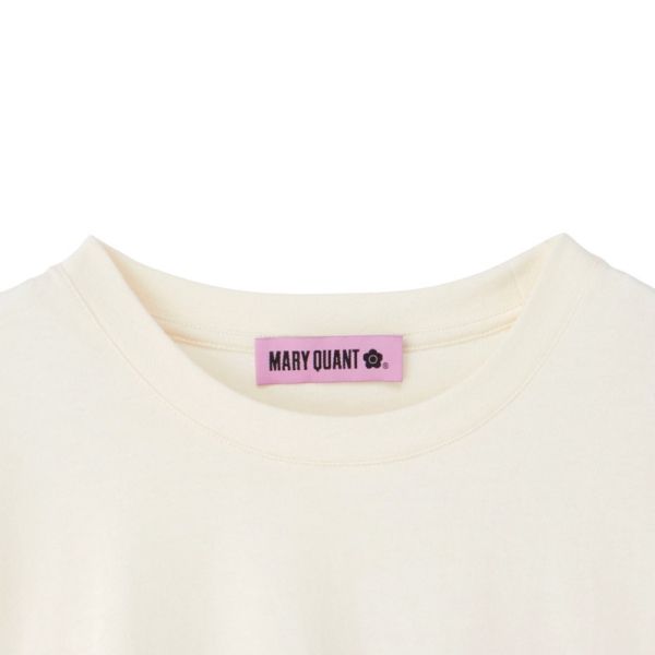 MARY QUANT 印刷粉色字T卹 香草白 MARY QUANT 印刷粉色字T卹 香草白