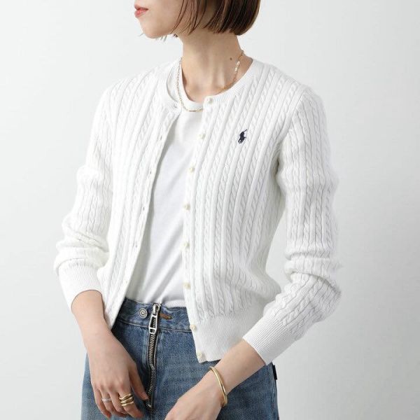 日本 Polo Ralph Lauren 刺繡LOGO麻花針織開釦衫 日本 Polo Ralph Lauren 刺繡LOGO麻花針織開釦衫