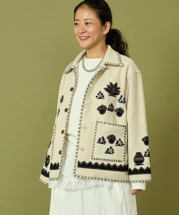 日本Freada印度刺繡羊毛墨西哥夾克羊毛外套 日本Freada印度刺繡羊毛墨西哥夾克羊毛外套