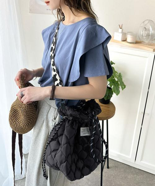 日本 JaVa Collaboration 2 way 絎縫抽繩袋 日本 JaVa Collaboration 2 way 絎縫抽繩袋