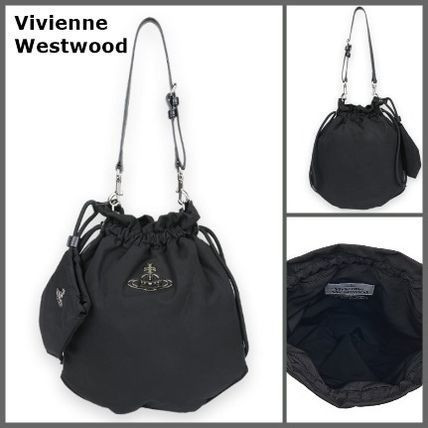現貨Vivienne Westwood 西太后土星logo抽繩單肩尼龍包(售價已折) 日本Vivienne Westwood 西太后土星logo抽繩單肩尼龍包