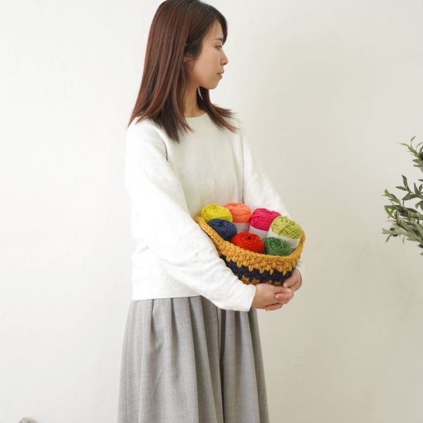 日本Hará Wool 材料包 - 58 我的第一個毛線編織籃 