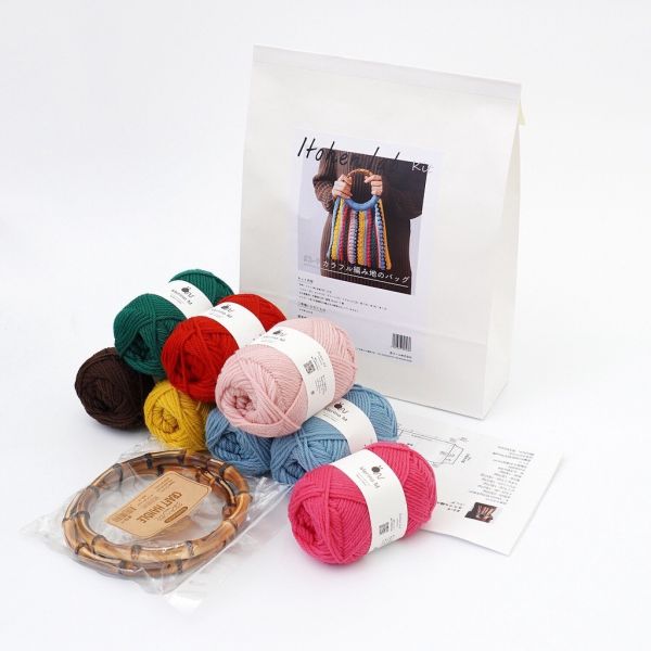 日本Hará Wool 材料包 - 39 彩色竹環包 