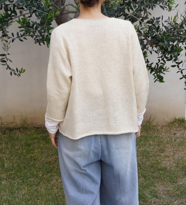 售完即無！DARUMA - 七分袖綁帶針織外套 A 材料包 