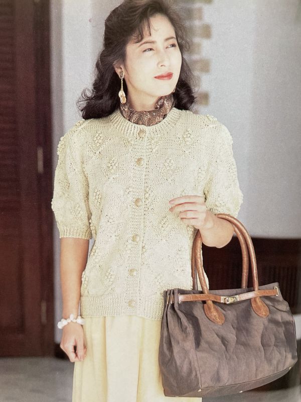珍稀一本！老師私藏日文「超絕版」編織書！-岡江久美子が着る春夏の手編み 