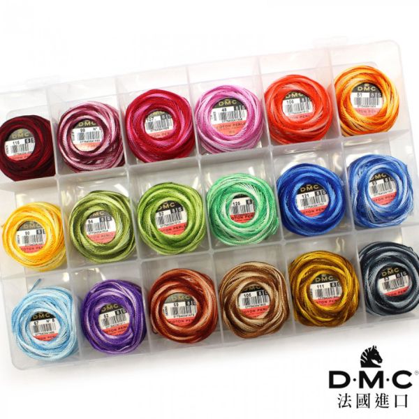 DMC - 8號繡線-段染色系組合(送收納盒) 