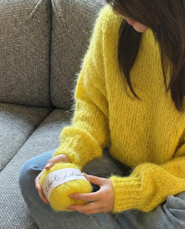 DARUMA最受矚目新品，輕柔優雅毛海毛衣材料包 （13顆毛線＋ 教學影片） 