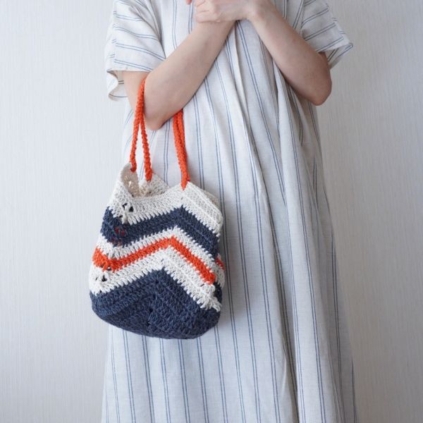 日本Hará Wool 材料包 -12鉤針經典款日本棉麻手提包 