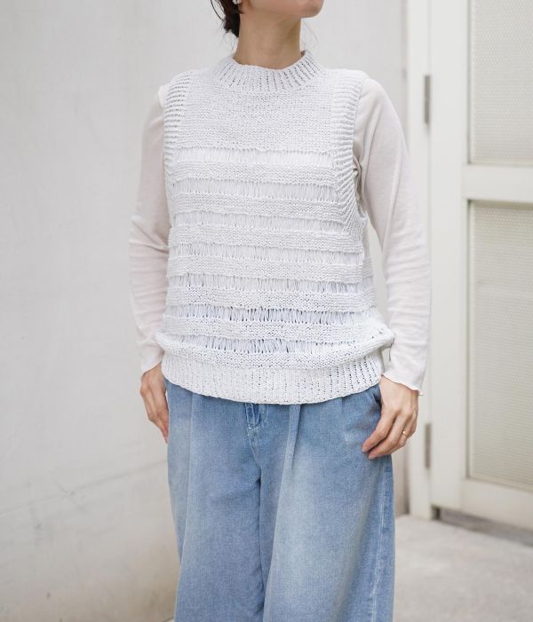 DARUMA - 條紋針織背心 材料包 