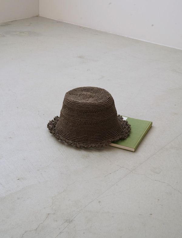 DARUMA - 典雅花邊漁夫帽 B，材料包＋教學影片 夏日草帽節 