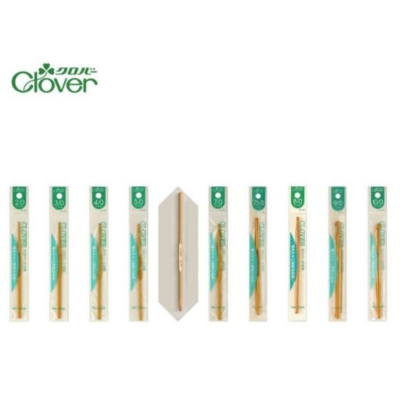 日本可樂牌 Clover - 金色單頭鉤針 (2/0-10/0) 