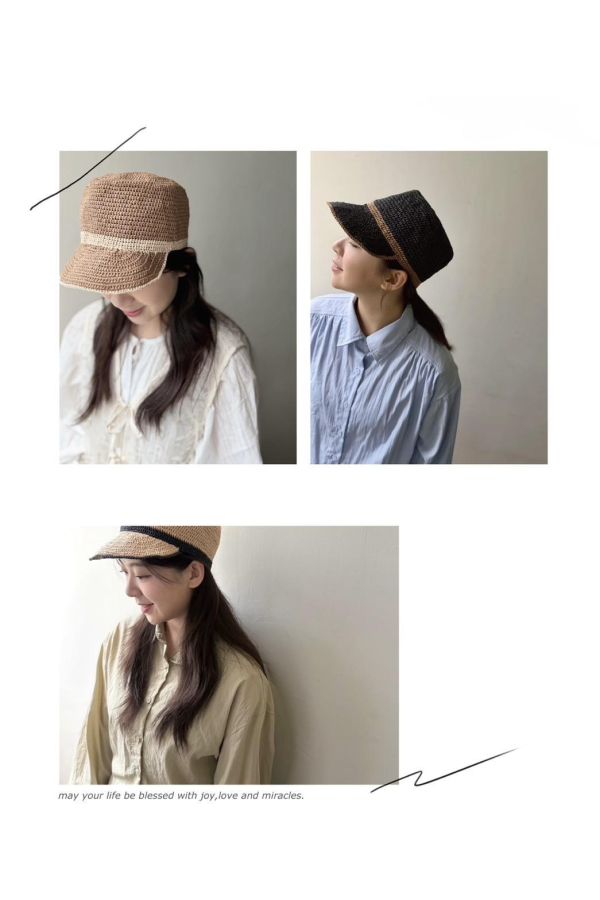 一日早鳥！DARUMA 經典作品 - キャップ日式短簷草帽，材料包＋教學影片 