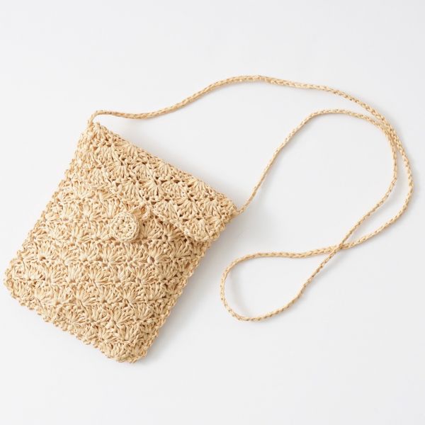 日本Hará Wool 材料包 - 15超雅緻的鉤針雕花單肩包 
