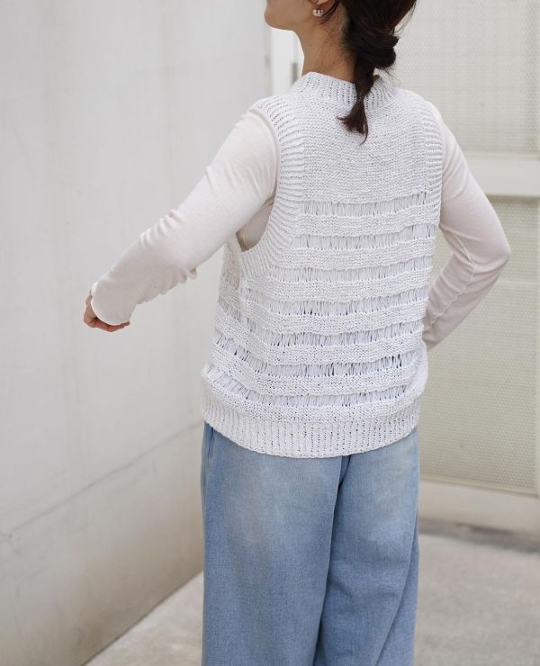 DARUMA - 條紋針織背心 材料包 