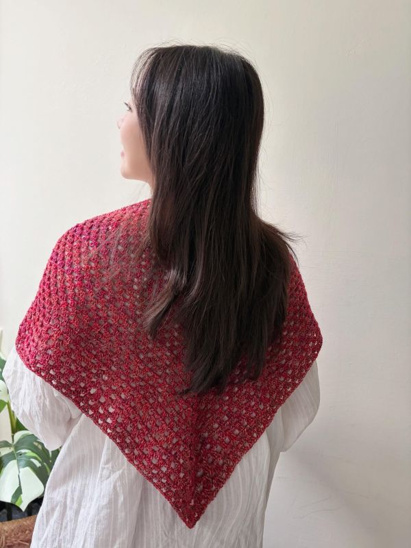 新版! isk-013，「春日川の三角ショール」＋教學影片 