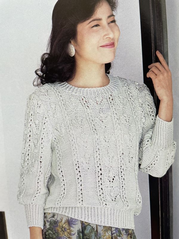 珍稀一本！老師私藏日文「超絕版」編織書！-岡江久美子が着る春夏の手編み 