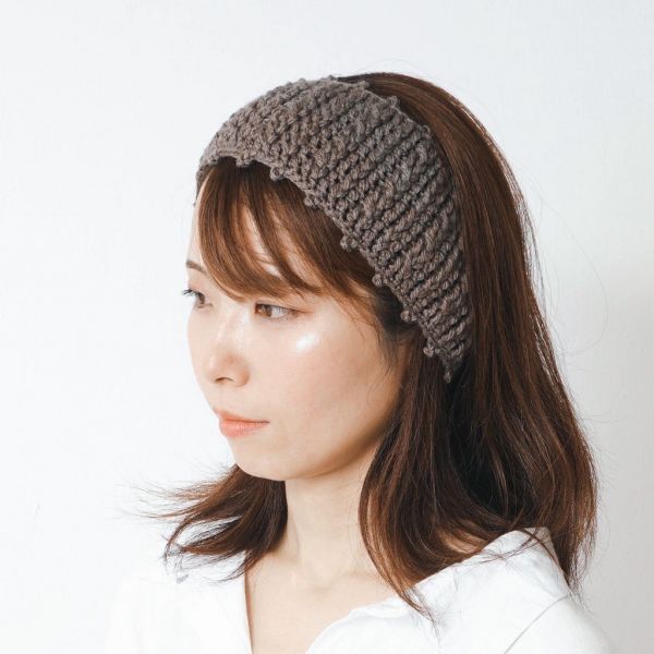 日本Hará Wool 材料包 - 210 遮耳保暖髮帶 
