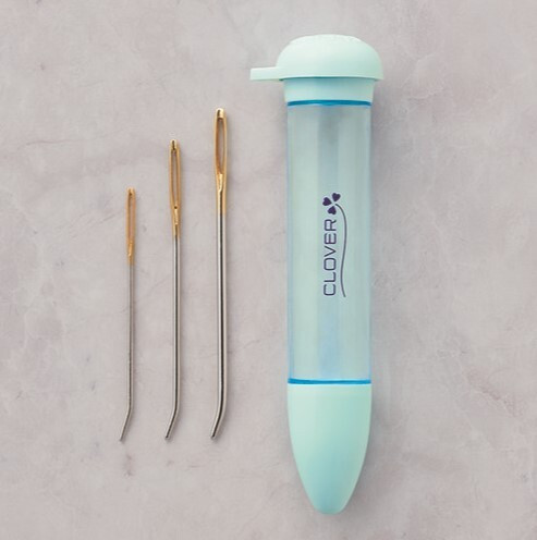 日本可樂牌 Clover -  縫針組套 ｢小針筒｣ 藍 