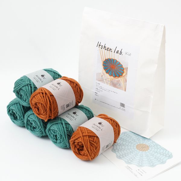 日本Hará Wool 材料包 #5-4孔雀花卉懷舊坐墊 