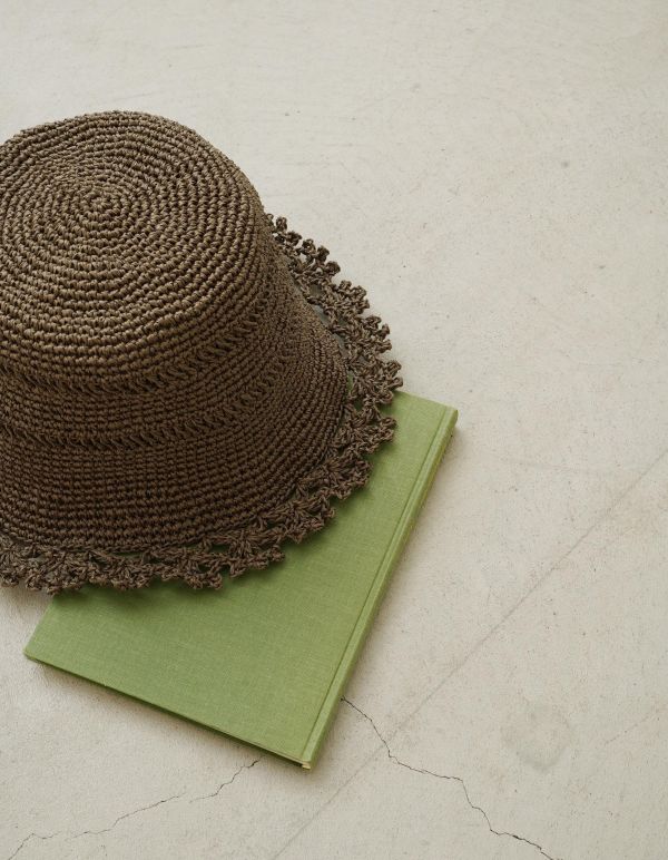 DARUMA - 典雅花邊漁夫帽 B，材料包＋教學影片 夏日草帽節 