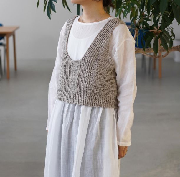 DARUMA - 棒針羅紋編織背心 材料包 