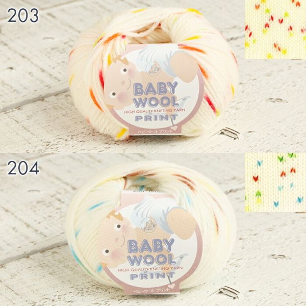 Puppy - 花點嬰兒線 Baby Wool Print ベビーウールプリント 
