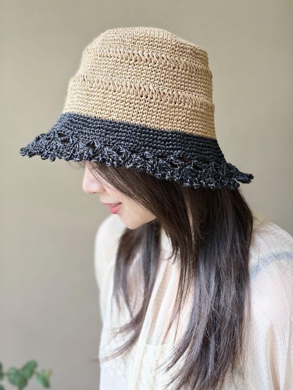 DARUMA - 典雅花邊漁夫帽 A 