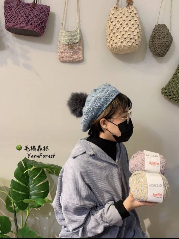 「澎澎冬日繽紛貝蕾帽」材料包 
