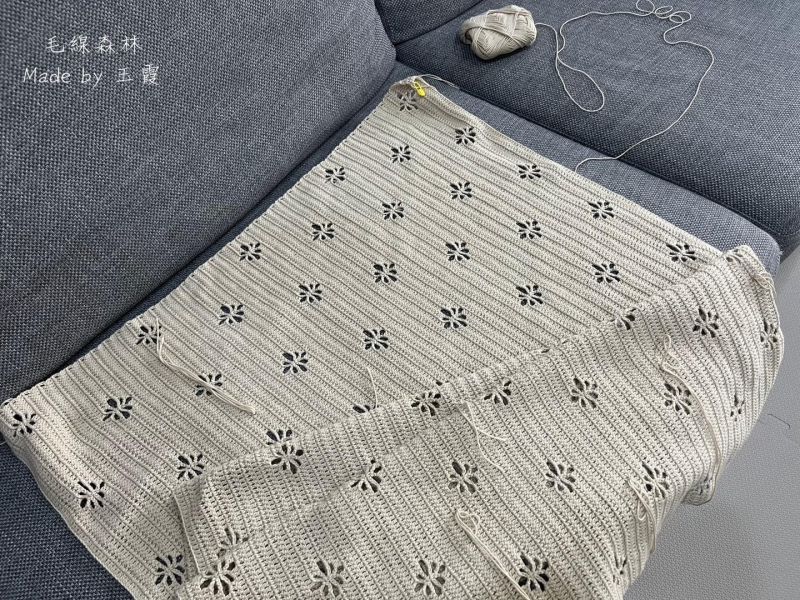 日本復古可愛の鏤空純棉毯 編織材料包,鉤針,棒針,嬰兒毯,毛線,新生兒